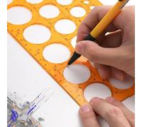 Círculo regla de dibujo multifuncional círculo para dibujo técnico indispensable para oficina escuela estudios técnicos plantilla circular para ingenieros arquitectos topógrafos periti.