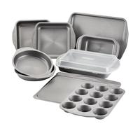 Circulon Antiadherente para Horno Juego de moldes para Horno (3 Piezas, Gris, Acero, Gris, 10 Piezas