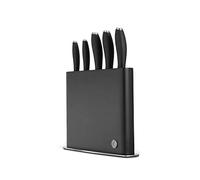 Circulon - Juego de cuchillos de cocina de 6 piezas - Acero inoxidable japonés - Cuchillas antiadherentes - Manijas texturizadas - Juego de cuchillos profesionales - Bloque de cuchillos incluido