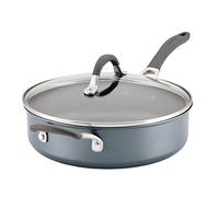 Circulon Scratch Defense - Sartén antiadherente con tapa de 28 cm, 4,7 L, antiadherente, utensilios de cocina antiadherentes, aptos para lavavajillas y horno, acabado de peltre de grafito