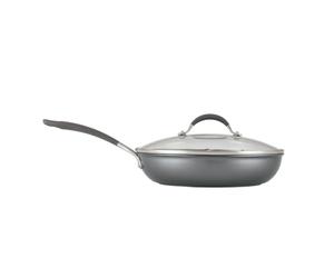 Circulon Scratch Defense - Sartén antiadherente con tapa de 30 cm, sartén de inducción con antiadherente extremo, apto para lavavajillas y horno, acabado de peltre de grafito