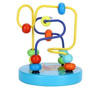 Círculos Alrededor de Cuentas Puzzle Mini Redondo de Madera Juguete de Aprendizaje temprano Útiles Escolares educativos para niños Madera Acero 10,6 cm 4,2 Pulgadas