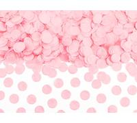 Confeti de círculos de papel de seda, 15 g, color rosa claro