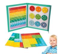 Círculos de fracción magnética: Juego de Aprendizaje de matemático codificado por Colores, Ayuda educativa para la enseñanza, Kit de manipulación Visual de matemáticas Duradero | Uso del