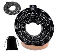 Círculos De Guitarra De Fifths Wheel | Disco De Teoría Musical Con Soporte De Soporte Para La Práctica Y El Aprendizaje | Herramienta Educativa Precisa Para Principiantes, Estudiantes Y Mu