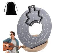 Círculos de guitarra de quinta rueda, rueda de acordes de herramienta de melodía de aleación de aluminio,Disco de teoría musical de guitarra resistente con soporte - Círculos de quintas