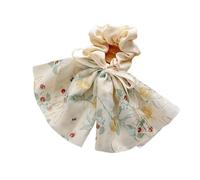 círculos de pelo, Coleteros for el pelo con lazo bordado floral de encaje for mujer, paquete de 5, multicolor(Color2)