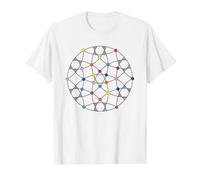 Círculos Multicolor Puntos Geometría Sagrada Blanco Formas Mania Camiseta gráfica económica, Hombre, Blanco, XL