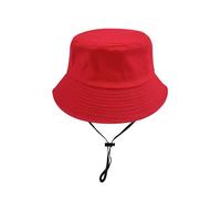 Circunferencia de la Cabeza Gorro de Pescador para niños Gorro de Lavabo con Placa de luz de Color sólido Gorro Ajustable de algodón Puro para niños y niñas Niño Roja Y