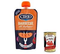 Cirio Salsa Barbacoa all'italiana, sin gluten, salsa italiana, 120 g + Polpa italiana Gourmet 400 g, 3 unidades