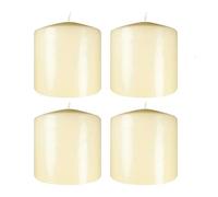 Cirio serie natural 4 unidades velón para eventos y liturgia medidas 10 x 7 cm diámetro