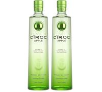Cîroc Apple Vodka, 37.5% vol, 70cl, Sabor a Suculentas Manzanas Verdes, Toques de Vainilla y Cítricos (Paquete de 2)