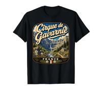 Cirque de Gavarnie Francia Gavarnie Vacaciones Pirineos Franceses Camiseta gráfica económica, Hombre, Negro, XL