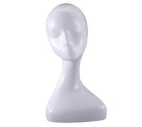 Cirraorive Cabeza de Maniquí, Modelo de Cabeza de Maniquí, Expositor de PVC con Rostro Femenino Y Soporte Estable, Ideal para Salones de Belleza Y Joyerías, B