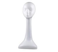 Cirraorive Cabeza de Maniquí, Modelo de Cabeza de Maniquí, Expositor de PVC con Rostro Femenino Y Soporte Estable, Ideal para Salones de Belleza Y Joyerías, D