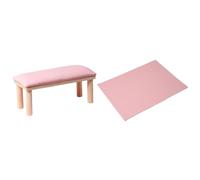 Cirraorive Soporte de Madera para Apoyar Y Realizar Trabajos de Manicura Y Decoración de Uñas, Rosa
