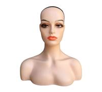 Cirraorive Soporte para Pelucas, Accesorios de Exhibición de Cabezas de Modelos Femeninas, Soporte para Pelucas, Collar, Fabricación de Pelucas, Estilismo, Estilo D