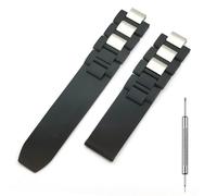 Cirtrar Correa de reloj de silicona de goma negra compatible con cronógrafo de cuarzo Must De Cartier 21 Century