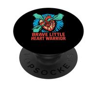 Cirugía a corazón Abierto Brave Little Heart Warrior Fun Kids PopSockets PopGrip Adhesivo