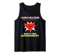 Cirugía a corazón Abierto Superviviente Superpotencia Recuperación Humor Camiseta sin Mangas