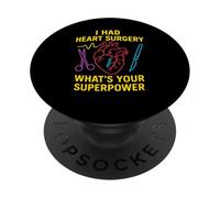 Cirugía cardíaca ¿Cuál es tu Superpoder Fun Mens Cirugía Paciente PopSockets PopGrip Adhesivo