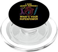 Cirugía cardíaca ¿Cuál es tu Superpoder Fun Mens Cirugía Paciente PopSockets PopGrip para MagSafe