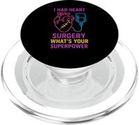 Cirugía cardíaca ¿Cuál es tu Superpoder Fun Mens Cirugía Paciente PopSockets PopGrip para MagSafe