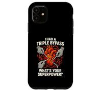 Cirugía cardíaca I Survived Triple Bypass Fun Mens Superpower Carcasa para iPhone 11
