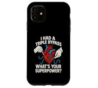 Cirugía cardíaca I Survived Triple Bypass Fun Mens Superpower Carcasa para iPhone 11