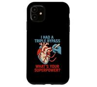 Cirugía cardíaca I Survived Triple Bypass Fun Mens Superpower Carcasa para iPhone 11