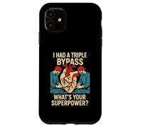 Cirugía cardíaca I Survived Triple Bypass Fun Mens Superpower Carcasa para iPhone 11