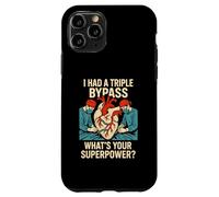 Cirugía cardíaca I Survived Triple Bypass Fun Mens Superpower Carcasa para iPhone 11 Pro