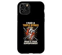 Cirugía cardíaca I Survived Triple Bypass Fun Mens Superpower Carcasa para iPhone 11 Pro
