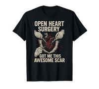 Cirugía cardíaca Impresionante Cicatriz Fun Mens Surgery Recovery Camiseta