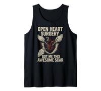 Cirugía cardíaca Impresionante Cicatriz Fun Mens Surgery Recovery Camiseta sin Mangas