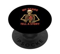 Cirugía cardíaca Mis Cicatrices cuentan una Historia Divertido Hombres se recuperan PopSockets PopGrip Adhesivo