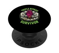 Cirugía cardíaca Paciente Triple Bypass Sobreviviente Cool Get Well PopSockets PopGrip Adhesivo