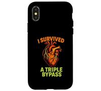 Cirugía cardíaca Sobreviví Triple Bypass Fun Mens Get Well Carcasa para iPhone X/XS
