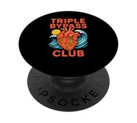 Cirugía de derivación Triple Bypass Club Fun Mens Cirugía Paciente PopSockets PopGrip Adhesivo
