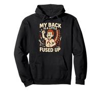 Cirugía de Espalda My Back Is A Little Fused Up Fun Mens Get Well Sudadera con Capucha