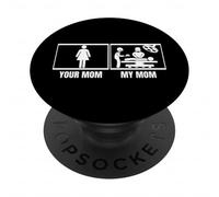 Cirugía Tu Mamá Mi Mamá Hija Hijo Divertido Cirujano PopSockets PopGrip Adhesivo