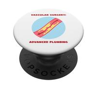 Cirugía Vascular: Fontanería Avanzada Divertida PA, Cirujano, Enfermera PopSockets PopGrip Adhesivo