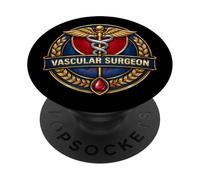 Cirujano Vascular Caduceo Insignia Cirugía Médico Quirúrgico MD PopSockets PopGrip Adhesivo
