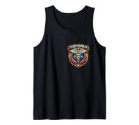 Cirujano Vascular Caduceus Badge Cirugía MD Médico Quirúrgico Camiseta sin Mangas