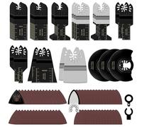 CIRULLI 96 piezas cuchillas multifunción, multiherramienta oscilante,para dreme,para makita, para bosch, cuchilla de sierra circular, cuchillas aserradas para madera, plástico y metal suave