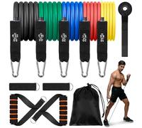 Cirulli Gomas elasticas musculacion,5 Bandas de Resistencia para Culturismo,Bandas elasticas musculacion, Cintas elasticas musculacion para Puerta, Banda elástica para Fitness, Pilates y Yoga