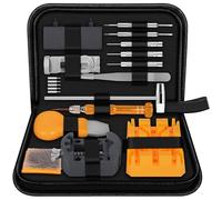 Cirulli Herramientas relojero,Kit Reparacion Relojes para Cambio de Pila, Acortamiento de Correa, Ajuste de Agujas, Abridor de Cajas, Destornilladores, Herramientas para Relojes Reparaciones