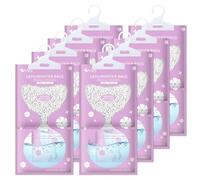 CIRULLI Juego de 8 deshumidificadores - Absorbente de humedad, granulado deshumidificador para eliminar la humedad y los olores desagradables de armarios, dormitorios, a prueba de humedad