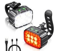 CIRYCASE Luz Bicicleta Traje Ultrabrillante, Luces Bicicleta Delantera y Trasera USB Recargable con Haz de Foco & Inundación, Luces Bicicletas Impermeables IP65 para Niños Montar Noche [8+12 Modos]