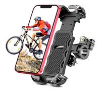 CIRYCASE Soporte Movil Bicicleta, Actualización [Protección Completa & Bloqueo Seguridad] Soporte Movil Patinete Electrico Giratorio 360°, Soporte Teléfono Moto/Scooter Ampliamente para 4.7-6.8" Móvil